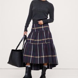 Banana Republic Tiered Midi Skirt